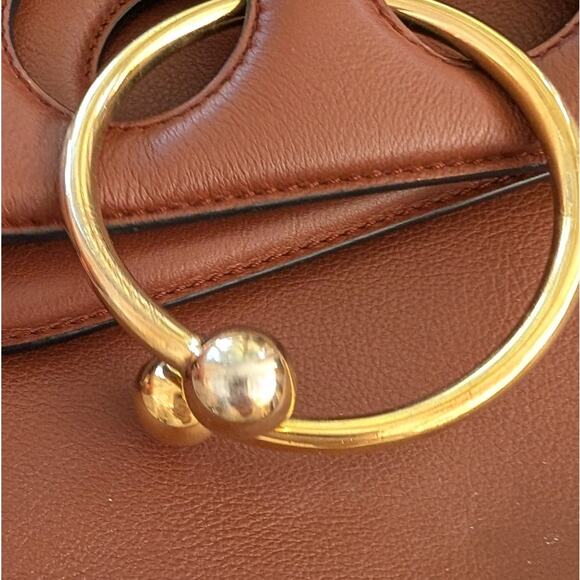 JW Anderson Pierce Brown Leather Medium Handbag Shoulder Bag - Picture 8 of 12